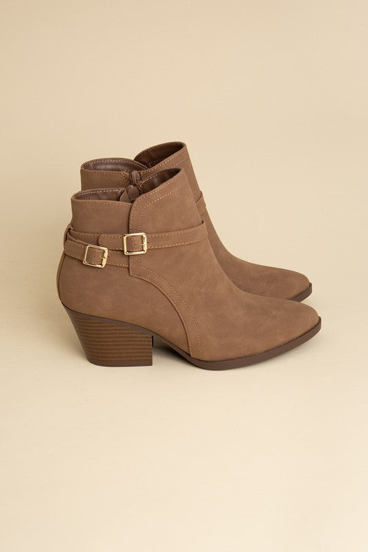 NADINE ANKLE BUCKLE BOOTS