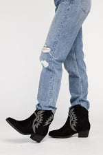 RONAN-RHINESTONE WESTERN BOOTIES