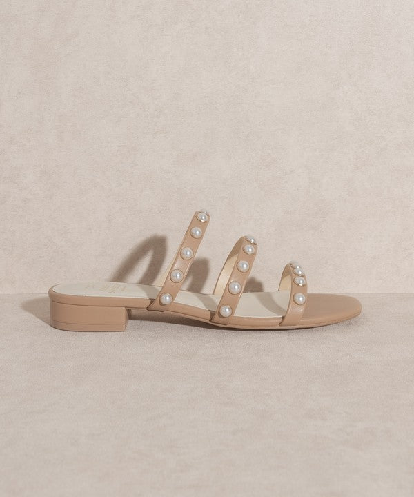 VALERIE-PEARL FLATS SANDALS