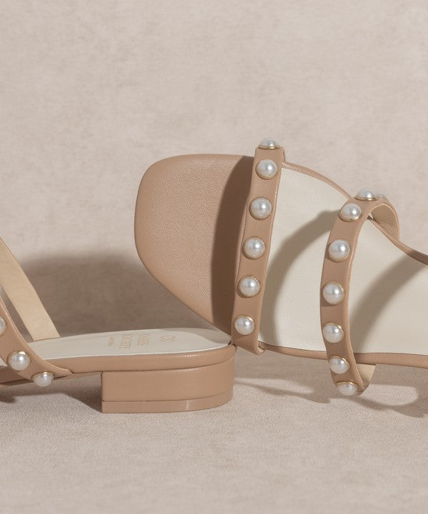 VALERIE-PEARL FLATS SANDALS