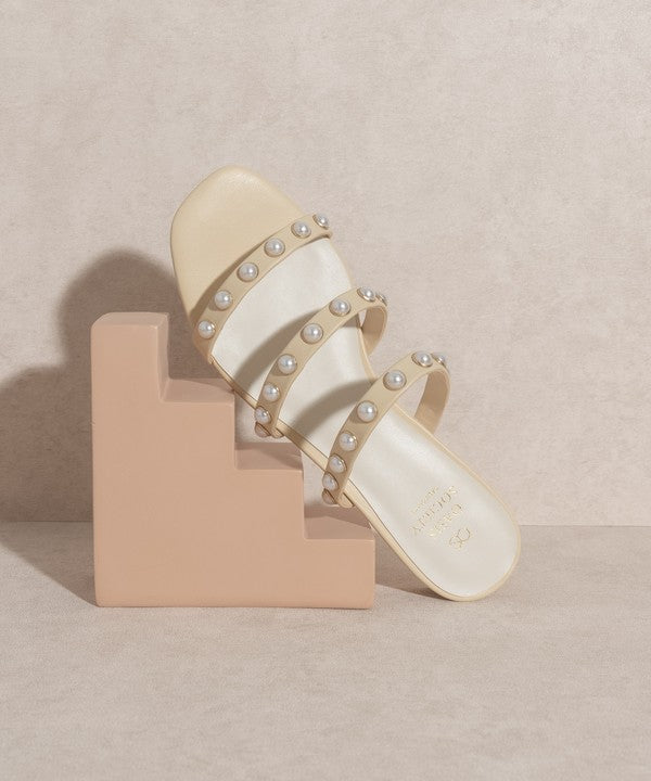 VALERIE-PEARL FLATS SANDALS
