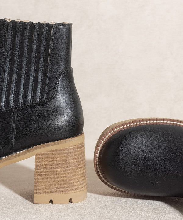 AUBREY-PLATFORM PANELED BOOTS