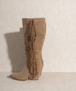 OUT WEST-KNEE-HIGH FRINGE BOOTS