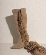 OUT WEST-KNEE-HIGH FRINGE BOOTS