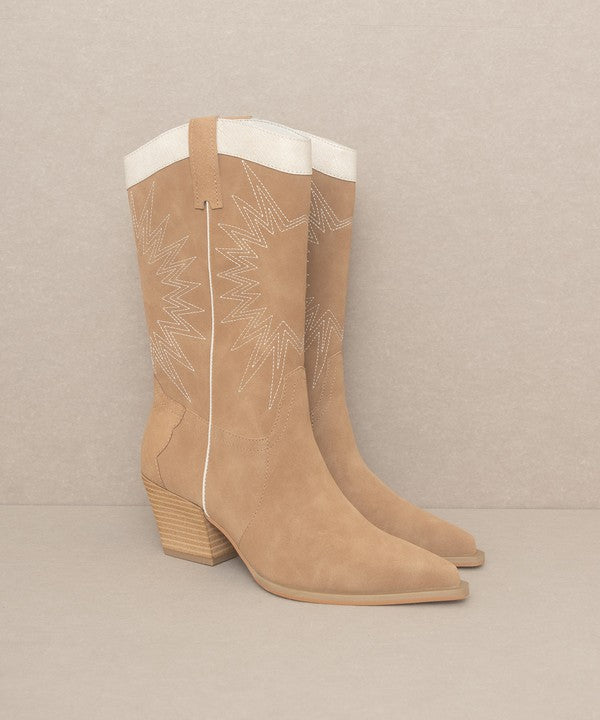 HALLE-PANELED COWBOY BOOTS