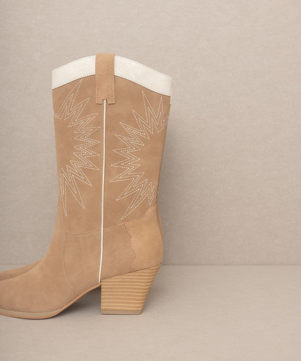 HALLE-PANELED COWBOY BOOTS
