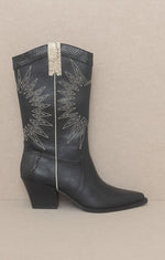 HALLE-PANELED COWBOY BOOTS