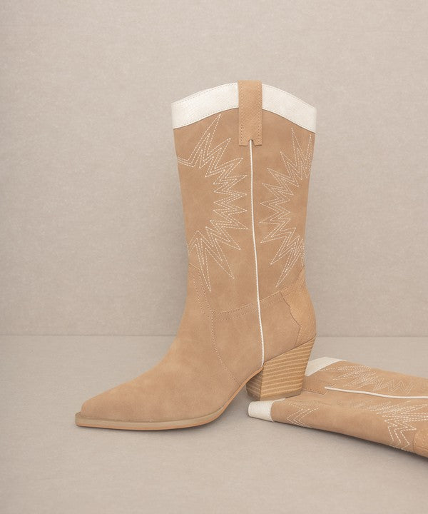 HALLE-PANELED COWBOY BOOTS