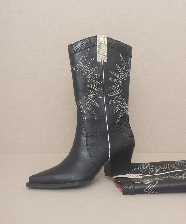 HALLE-PANELED COWBOY BOOTS