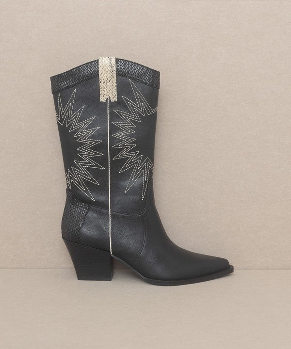 HALLE-PANELED COWBOY BOOTS