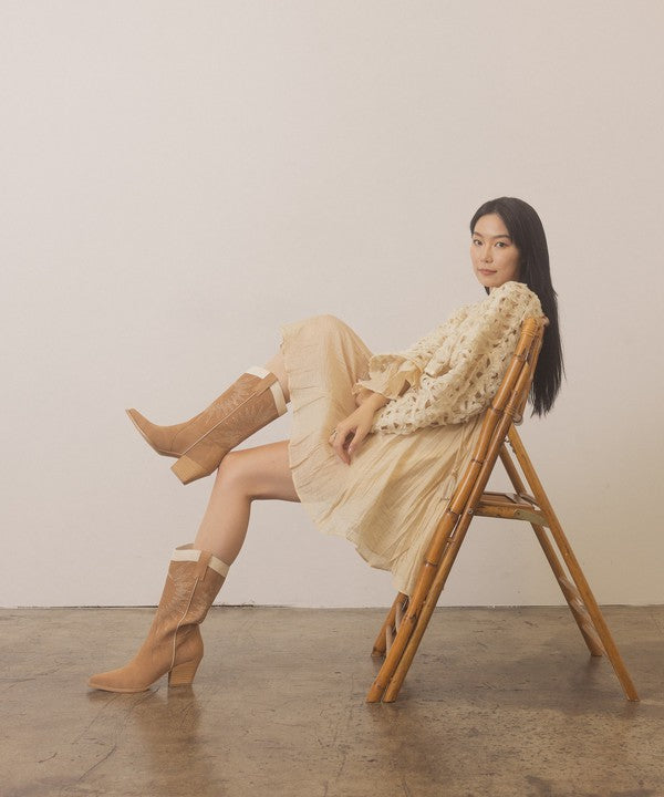 HALLE-PANELED COWBOY BOOTS