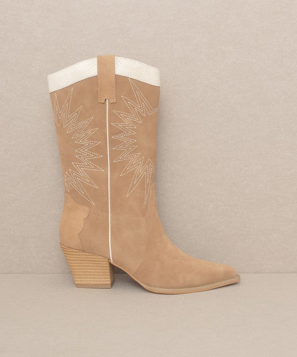 HALLE-PANELED COWBOY BOOTS