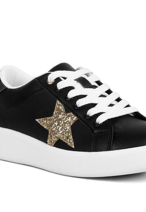 STARRY GLITTER STAR DETAIL SNEAKERS