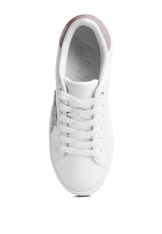 STARRY GLITTER STAR DETAIL SNEAKERS