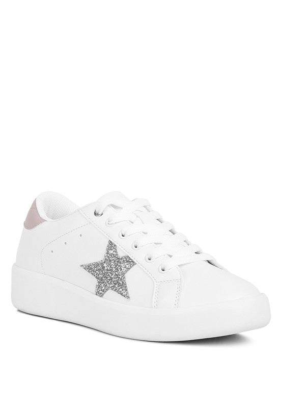 STARRY GLITTER STAR DETAIL SNEAKERS