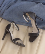 DUBLIN-METAL STUD OPEN TOE HEEL