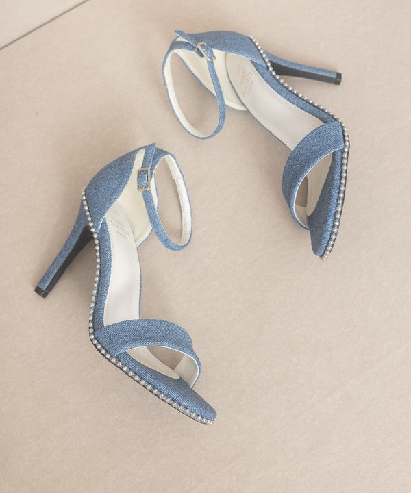 DUBLIN-METAL STUD OPEN TOE HEEL