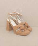 ZOEY-KNOTTED BAND PLATFORM HEELS