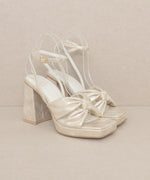 ZOEY-KNOTTED BAND PLATFORM HEELS