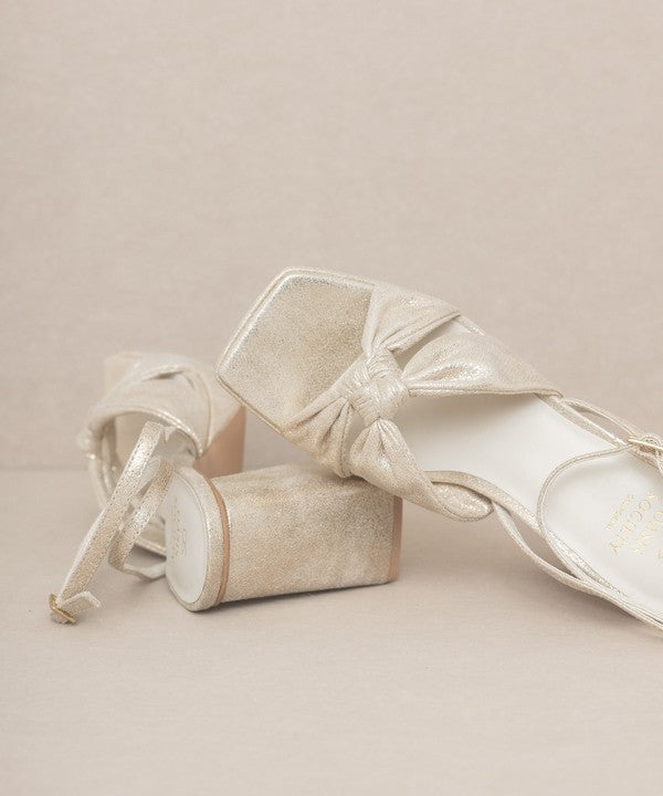 ZOEY-KNOTTED BAND PLATFORM HEELS