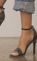 DUBLIN-METAL STUD OPEN TOE HEEL