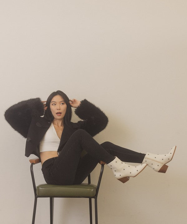IVANNA-STAR STUDDED WESERN BOOTS