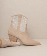 CANNES-PEARL STUDDED WESTERN BOOTS