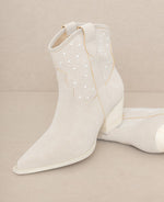 CANNES-PEARL STUDDED WESTERN BOOTS