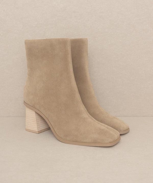 VERA-SQUARE TOE ANKLE BOOTS