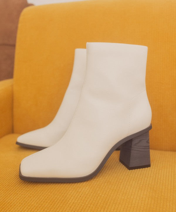VERA-SQUARE TOE ANKLE BOOTS