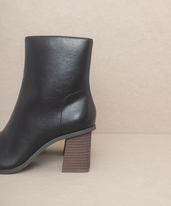 VERA-SQUARE TOE ANKLE BOOTS