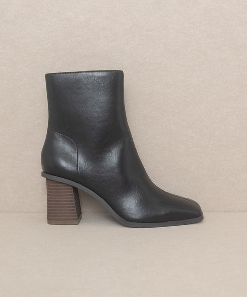 VERA-SQUARE TOE ANKLE BOOTS