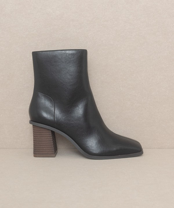 VERA-SQUARE TOE ANKLE BOOTS