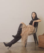 JEWEL-KNEE HIGH SEQUIN BOOTS