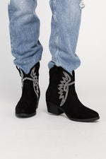 RONAN-RHINESTONE WESTERN BOOTIES