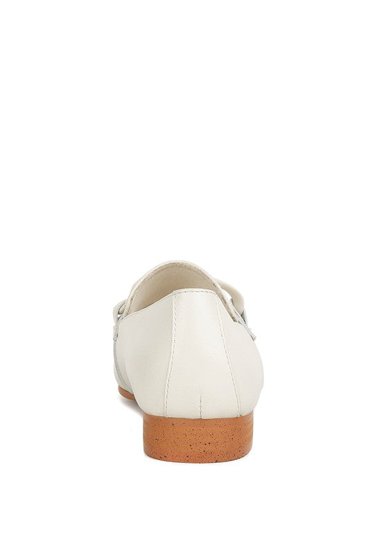 MERVA CHUNKY CHAIN LEATHER LOAFERS