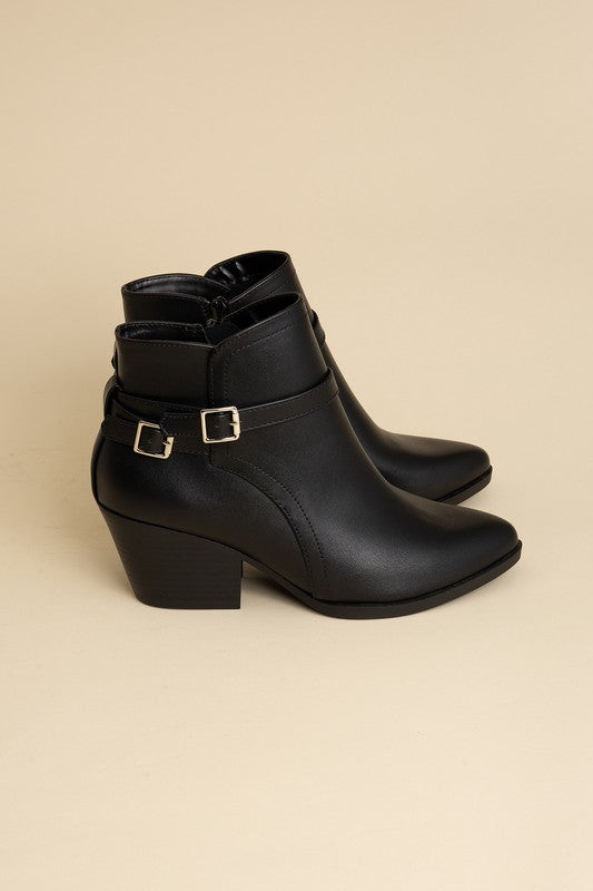 NADINE ANKLE BUCKLE BOOTS