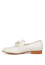 MERVA CHUNKY CHAIN LEATHER LOAFERS