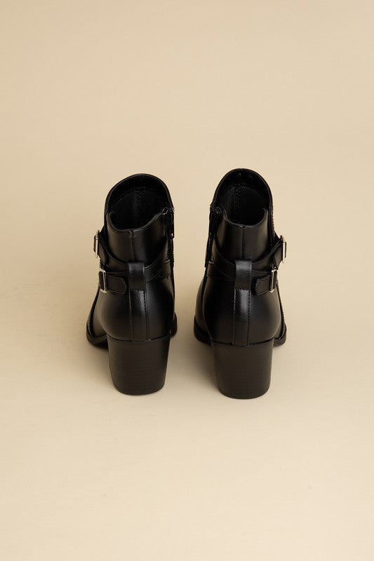 NADINE ANKLE BUCKLE BOOTS