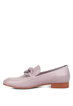 MERVA CHUNKY CHAIN LEATHER LOAFERS