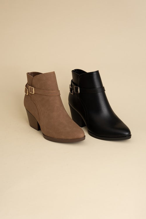 NADINE ANKLE BUCKLE BOOTS