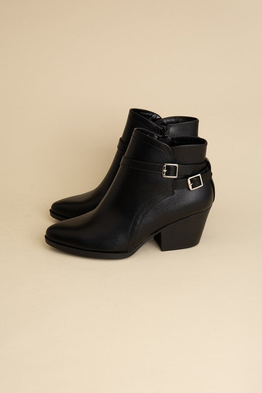 NADINE ANKLE BUCKLE BOOTS