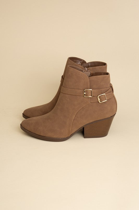NADINE ANKLE BUCKLE BOOTS