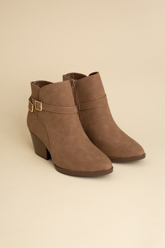 NADINE ANKLE BUCKLE BOOTS