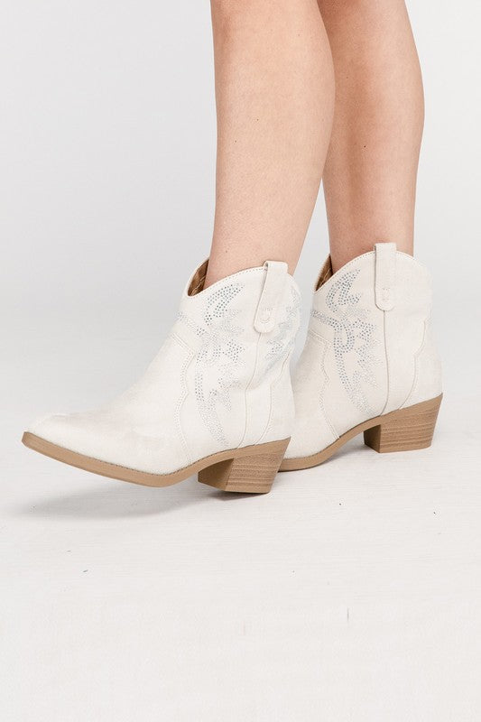 RONAN-RHINESTONE WESTERN BOOTIES