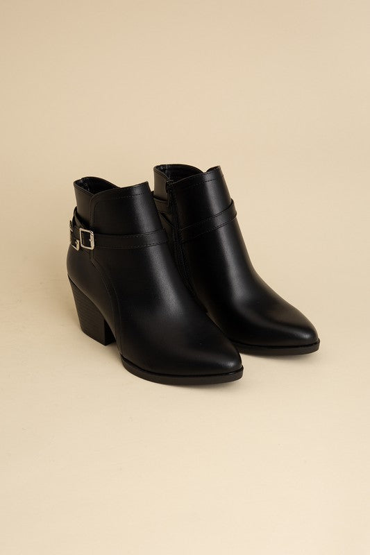 NADINE ANKLE BUCKLE BOOTS