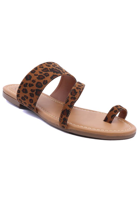 TOE RING SLIDE SANDALS