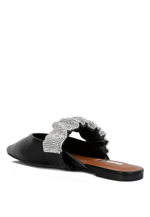 HEMESSEN DIAMANTE STRAP FLAT MULES