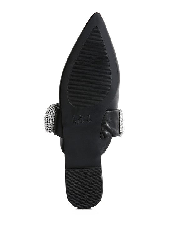 HEMESSEN DIAMANTE STRAP FLAT MULES