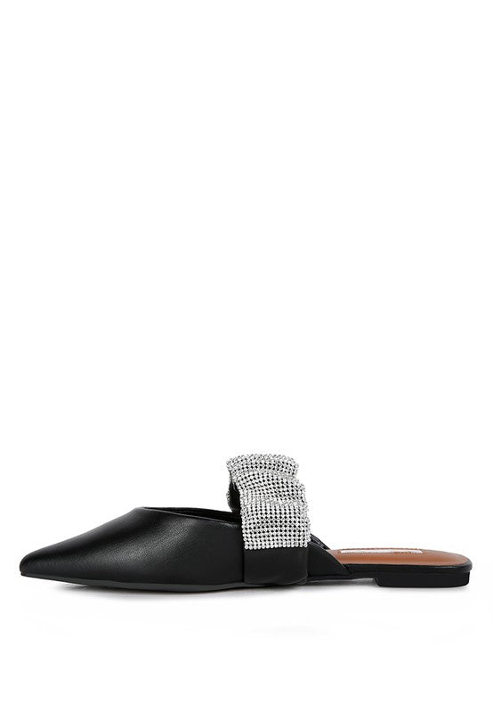 HEMESSEN DIAMANTE STRAP FLAT MULES